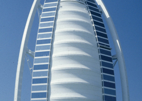 Burj al Arab, Dubai, United Arab Emirates. Lighting Consultant: Maurice Brill Lighting Design Architects and Consultants: WS Atkins